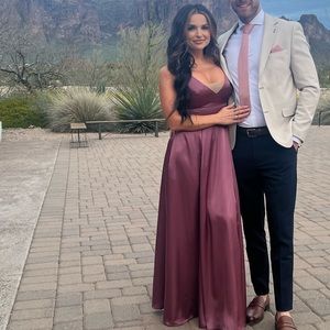 David's Bridal Burgundy Dress